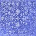 thumbnail image 1 of Ahgly Company Indoor Square Persian Blue Bohemian Area Rugs, 6' Square, 1 of 4