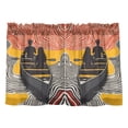 thumbnail image 7 of Yayeee Kitchen Curtains Tier Pair Light Filtering 27"x24" Rod Pocket Short Cafe Window Panel, Striped Boat, 7 of 7