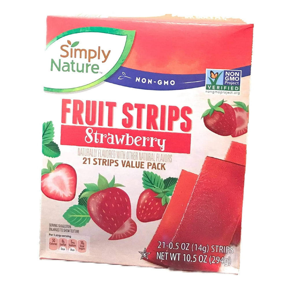 Simply Nature Non GMO Fruit Strips Strawberry Walmart Walmart simply-nature-non-gmo-fruit-strips-strawberry-walmart-walmart