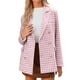 thumbnail image 2 of Blazer de mujer de primavera, informal, de manga larga, abrigo de lana para mujer, 2 of 4