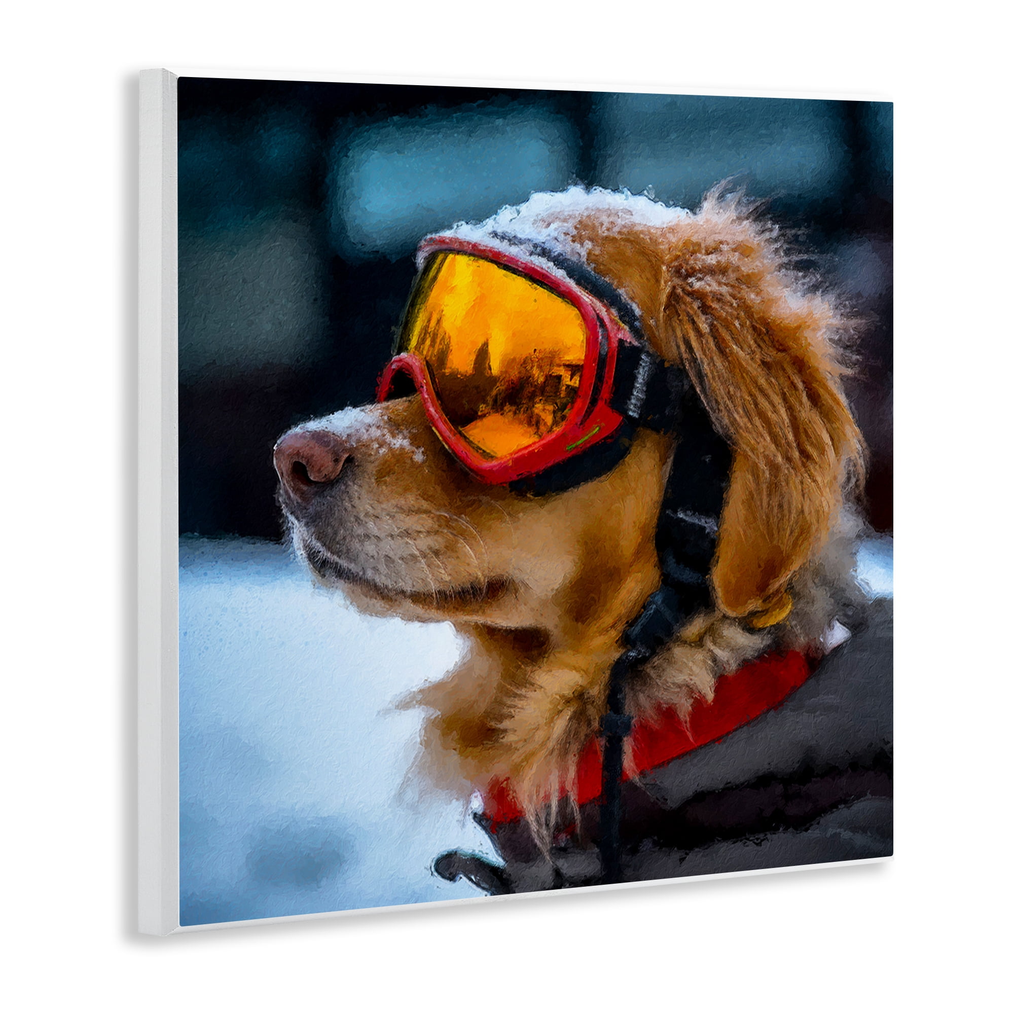 Stupell Industries Ski Goggles Dog Wall Plaque Art, design by Sean Parnell