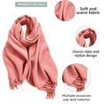 thumbnail image 3 of Bufandas de invierno para mujer, chales pashmina, abrigos para vestidos de noche, bufandas grandes, cálidas y suaves, 66 cm x 180 cm, 3 of 7