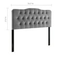 thumbnail image 7 of Modway Annabel King Diamond Tufted Performance Velvet Headboard in Gray, 7 of 7
