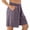 Purple, variant on Only Moment Ladies Athletic Workout Shorts Cotton and linen 2026 Summer Casual Lounge Sleep Plaid Shorts Y2K Beach Bottoms Purple,M