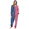 thumbnail image 4 of #followme American Flag Adult Onesie Pajamas (Women's Flag - Red, XX-Large), 4 of 4