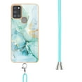 thumbnail image 3 of Allytech Case for Samsung Galaxy A21s, Galaxy A21S Case Cover, Luxury Marble Serious Rubber Shock-absorbing Drop Protection With Shoulder Strap Lanyard Case Cover for Samsung Galaxy A21s, Green, 3 of 4