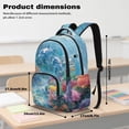 thumbnail image 7 of Xoenoiee Dolphin Fish Coral Print Kids School Backpack Casual Travel Daypack Lightweight Schoolbag Backpack Bookbag for Teens Girls Middle School Laptop Backpack with Zipper Pocket, 7 of 7