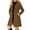 Coffee, variant on Afelkas Women Winter Peacoat Double Breasted Notched Lapel Mid Length Warm Wool Blend Coat with Pockets