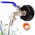 thumbnail image 2 of Accesorios para contenedores IBC Tanque IBC de latón de 3/4 de pulgada Válvula adaptadora de tanque IBC para tanque de agua S60 X 6 IBC como se muestra, como se muestra, 2 of 5