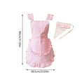 thumbnail image 3 of Adjustable Ruffle Maid Apron Kitchen Cooking Cleaning Apron Baking Aprons Headwear Maid Costume for Halloween Cosplay, 3 of 8
