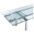 thumbnail image 4 of Casabianca Home FROSTY dining table in clear glass with polished stainless steel base.-Color:Chrome / Clear Glass,Size:Size, 4 of 5