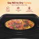 thumbnail image 4 of Sunvivi Asador eléctrico, horno asador eléctrico de 28 cuartos con tapa de vidrio, ideal para asar pavo con cubierta auto-bastante, bandeja desmontable, asas de tacto frío, gris, 4 of 5