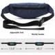 thumbnail image 3 of Riñonera JAMW para mujer impermeable con bolsillo para hombre deporte correr senderismo caminar perro viaje súper ligera azul oscuro, 3 of 5