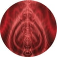 thumbnail image 1 of Ahgly Company Indoor Round Patterned Love Red Area Rugs, 6' Round, 1 of 6