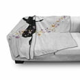 thumbnail image 3 of Ballet Soft Flannel Fleece Throw Blanket, Silhouette of Dancer with Flowers Spring Blooms Butterflies Harmony Nature Design, Cozy Plush for Indoor and Outdoor Use, 60" x 80", Multicolor, by Ambesonne, 3 of 6