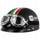 thumbnail image 1 of Motorcycle Helmet Peanut Helmet Scooter Helmet Retro Black Goggles, 1 of 5