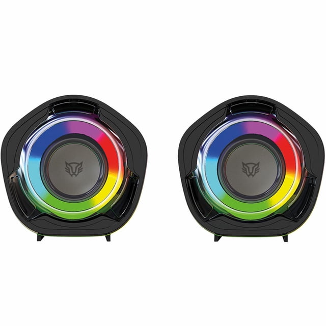 Bocinas Gamer BALAM RUSH GLIMM PENTA BG545 Inalambrica RGB Sonido Estereo 2.0 USB + Bluetooth 5.0 Negro BR-941228