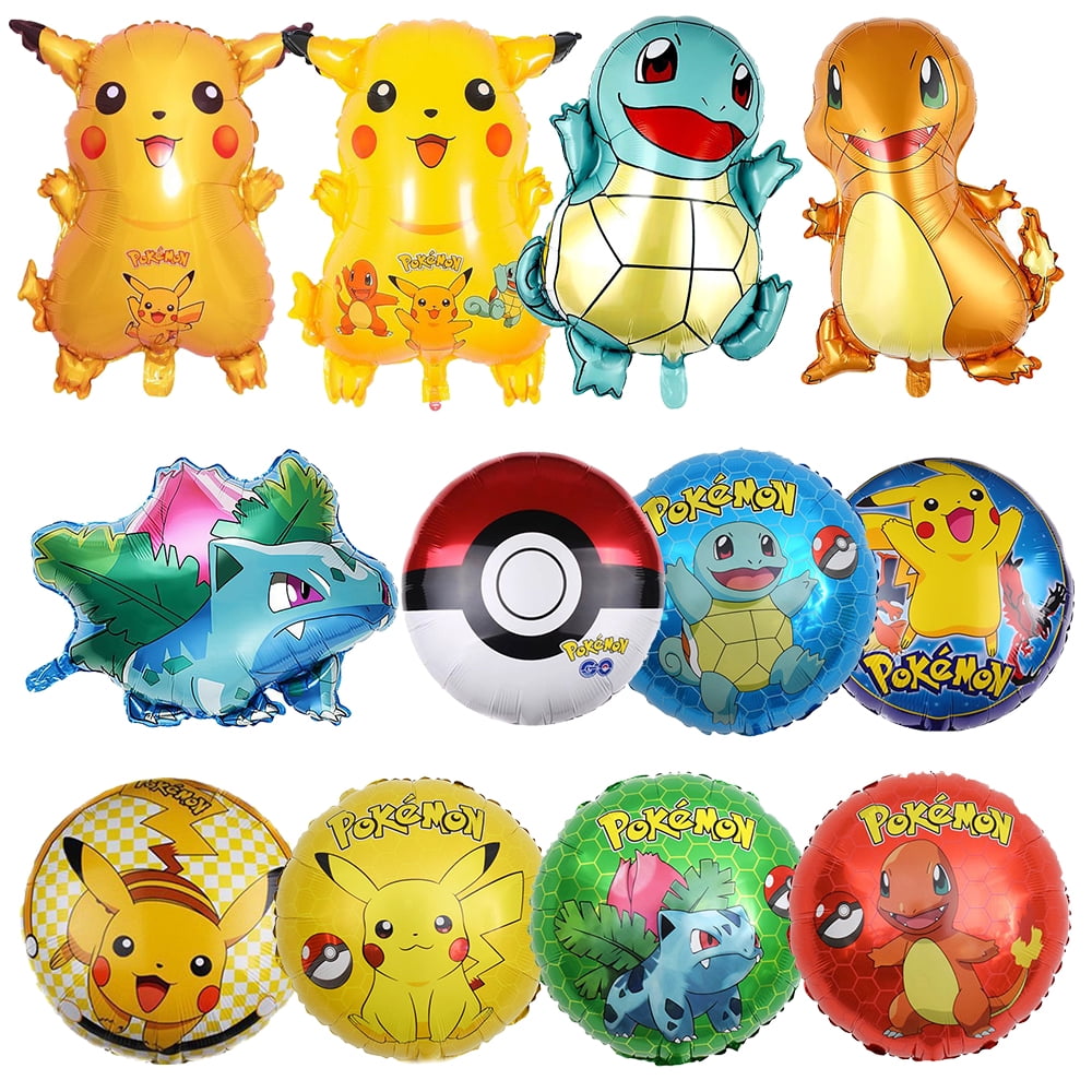 12Pcs Pokemon Party Favors Pokemon Balloons Party Supplies Party