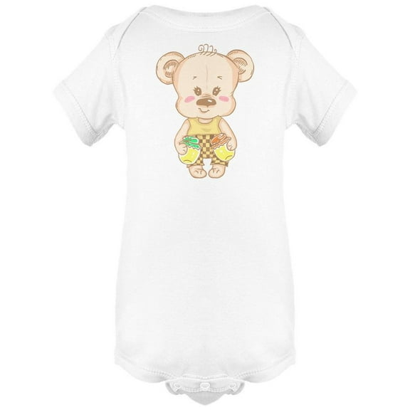 Cute Teddy Bear With Honey Bodysuit Infant -Image by Shutterstock, 6 Months