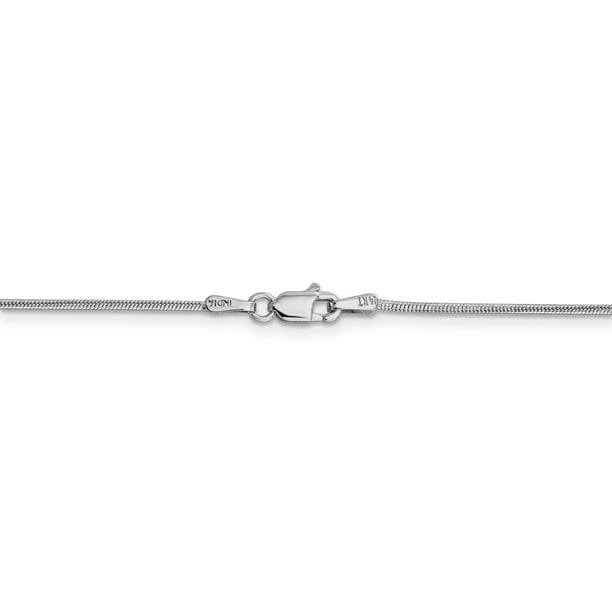 14K White Gold 1.1mm Round Snake Chain 16 Inch - Walmart.ca