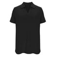 thumbnail image 6 of Womens Short Sleeve Polo Shirts V Neck Business Dressy Casual Tops Summer Collared Trendy Tees, 6 of 7