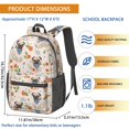 thumbnail image 3 of Pug and Floral Pink Pattern 17" Waterproof Oxford School Backpacks for Teens, S-Shape Padded Straps, for School, Travel, Hiking, Camping, 3 of 5