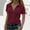 A_ Wine, variant on Olyvenn Lapel Collar V Neck T-Shirts for Women Short Sleeve Basic Blouse 2025 Summer Loose Fit Casual Tunic Tops Blue XXL