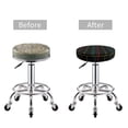 thumbnail image 5 of Easygdp Buffalo Plaid Dark Green Easy To Install Bar Chair Cover&Cound Chair Cover&Elastic Stool Cover, Washable&Bottom With Elastic Edge - 12 Inch, 5 of 7