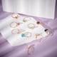 thumbnail image 2 of 10 anillos de 10 estilos, ajustables, con piedras preciosas, envueltos en alambre de cobre, irregulares y coloridos, para mujer., 2 of 9