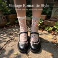 thumbnail image 4 of 6 Pairs Women Sheer Lace Socks Ankle Ruffle Socks Frilly Mesh Socks for Dates, Parties, Afternoon Tea, 4 of 6