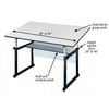 Alvin Table White Base White Top 36" x 48"