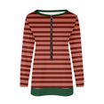 thumbnail image 2 of Simua Striped Sweatshirt for Women 2025 Fall Outfits Fashion Long Sleeve Shirts Quarter Zip Pullover Tops, 2 of 3