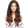 thumbnail image 4 of Long Brown Wigs for Women,Synthetic Wavy Hair Wig for Daily, 4 of 11