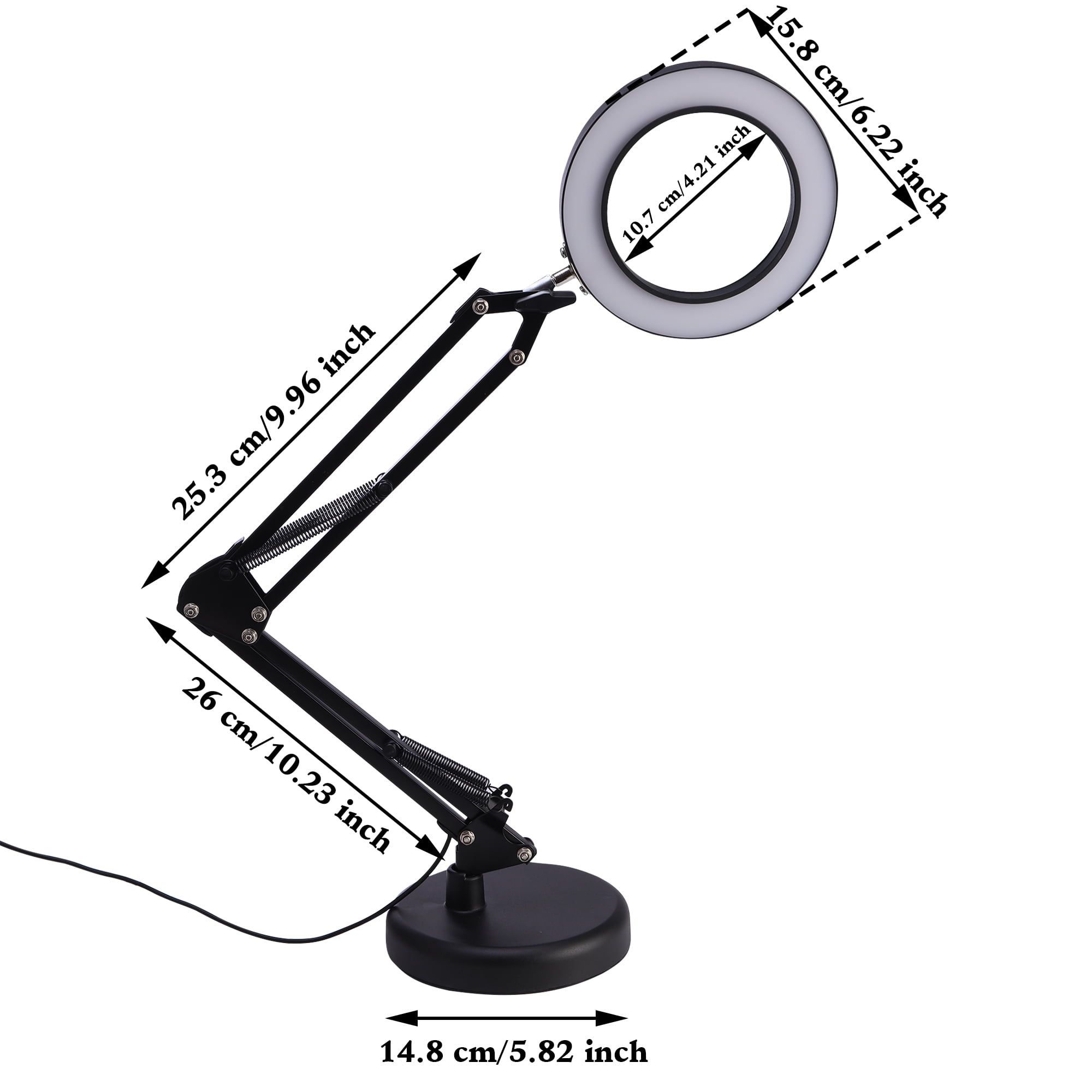 10x Magnifier Light Stand 2 in 1 Led Illuminated Magnifier - Temu