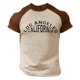 thumbnail image 4 of Camiseta informal con bloques de color para hombre, ligera, de seda de leche y poliéster, para verano, 4 of 4