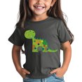 thumbnail image 2 of Gelikeya St Patricks Day T Shirt Kids Boys Girls Funny Shamrocks Round Neck Graphic Tee Soft Comfortable Loungewear Summer Clothing #02 Grey & 3-4 Years, 2 of 5
