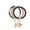 Charcoal-Pink-Mauve, variant on Jasmine Vegan Leather Women’s Bangle Wristlet Keychain set by Mia K- 3 pieces