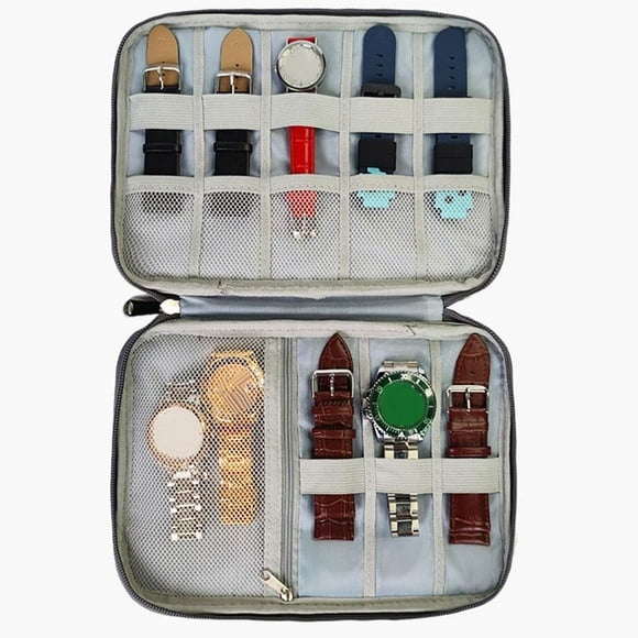 Bolsa de almacenamiento Hugo de correas de reloj de nailon para la mayoría de accesorios de reloj inteligente Gris