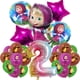 thumbnail image 4 of Decoraciones para fiestas de cumpleaños con temática de niña y oso, suministros para fiestas de dibujos animados, globos, juegos de vajilla desechable para niños y niñas, taza de regalo, 4 of 5