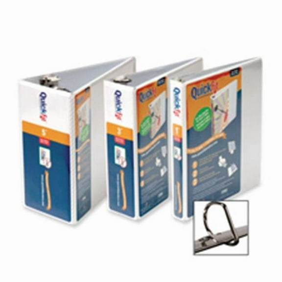 Stride- Inc.  Quick Fit Binder- D-Ring- 5in.- 11-.25in.x11-.75in.- White