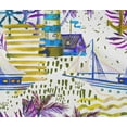 thumbnail image 5 of oneOone Cotton Flex Lime Green Fabric Ocean Lighthouse Dress Material Fabric Print Fabric By The Yard 40 Inch Wide, 5 of 6