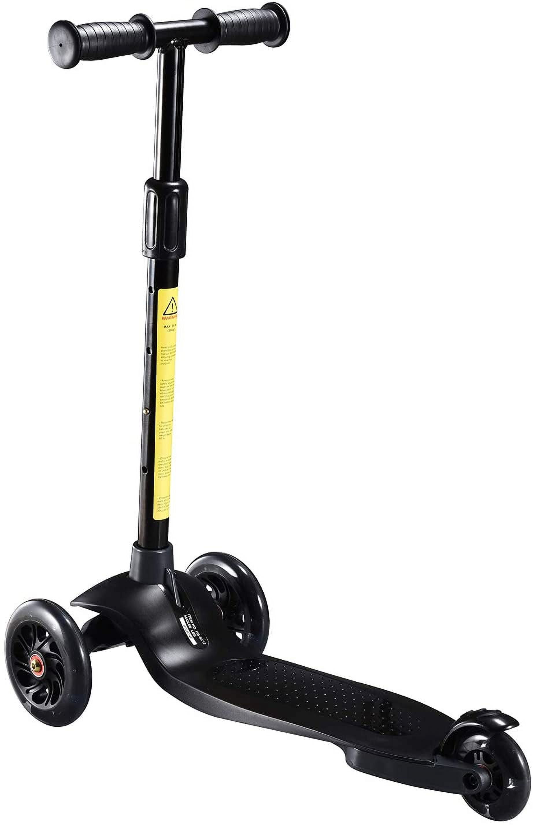 HighTech Mega GlideKick Scooter With Light - Black