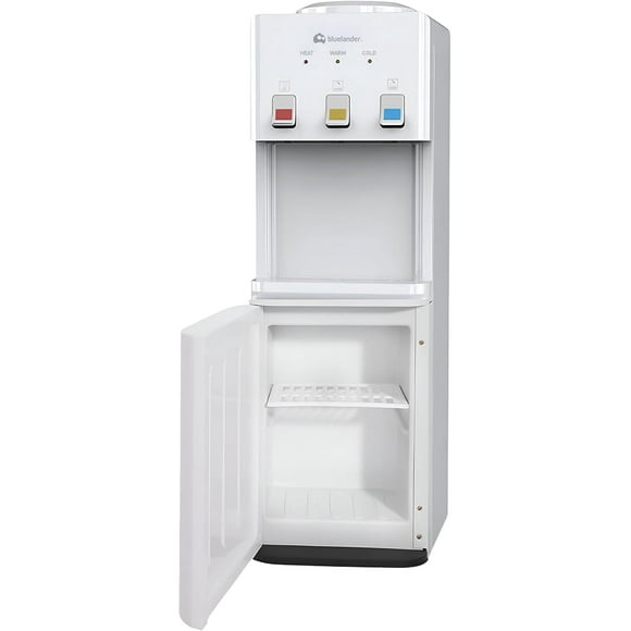 Dispensador de Agua Bluelander, 3 Ajustes de Temperatura con Gabinete de Almacenamiento, Blanco