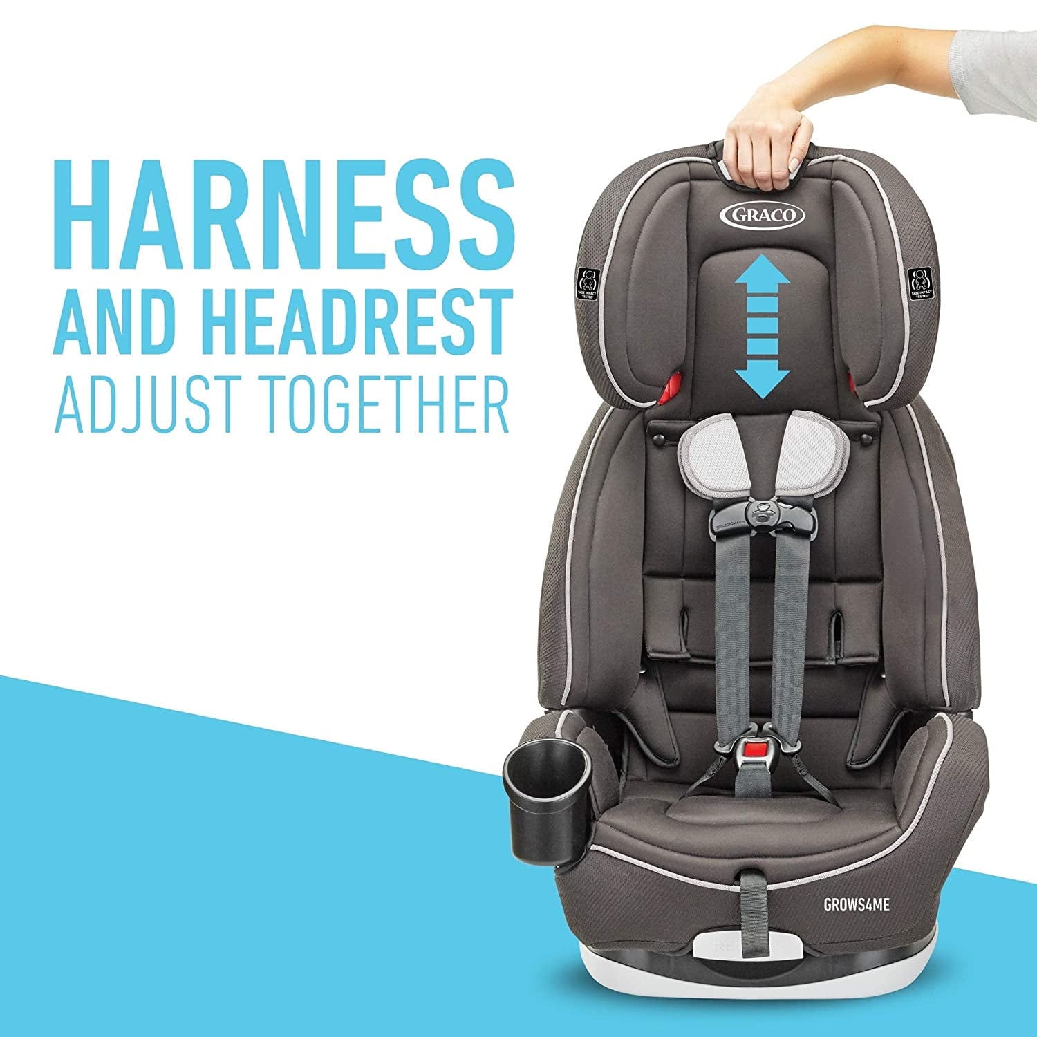 Graco Grows4Me 4-in-1 Convertible Car Seat, West Point Gray