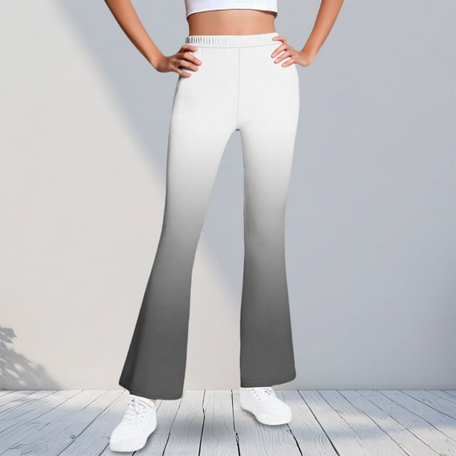 Cowsor Girls Flared Dress Pants – Soft Bell Bottom Uniform Pants for School or Daily Wear