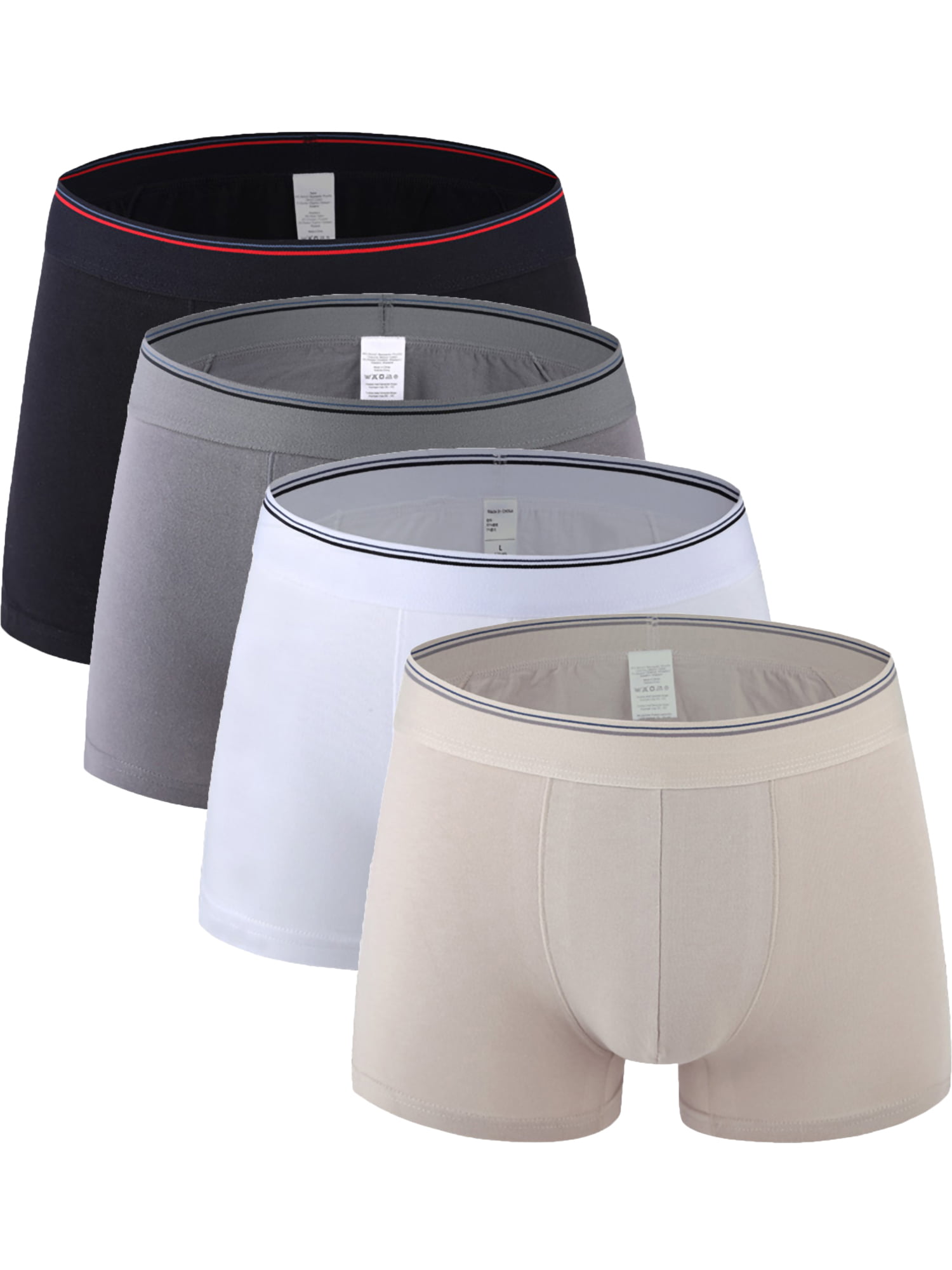 Mens Trunk Underwear Pouch Bamboo Short Leg Boxer Briefs Trunks for Men Pack M L XL 2XL 3XL 
