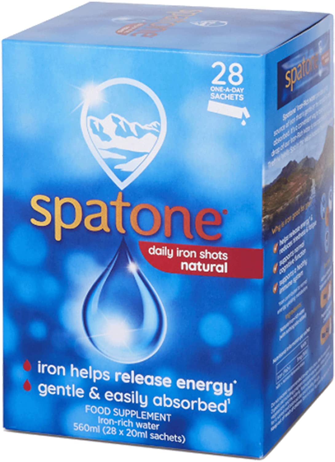 Spatone 100% Natural Iron 28 sachet, Gentle on the stomach By Brand Spatone - Walmart.com