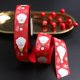 thumbnail image 4 of Cinta de alambre de Papá Noel de 25 yardas y 1 pulgada, roja y dorada, estampada con copos de nieve de poliéster satinado, a granel con carrete, 4 of 5