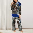 thumbnail image 3 of Bingfone Womens Pajama Sets Astronaut In Outer Space Print,Long Sleeve Loungewear Pajamas Set-Xx-Large, 3 of 9