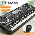 thumbnail image 2 of 61-key Children's Electronic Piano Keyboard Portable Educational Toy Musical Instrument Organ With Mike Children's Beginner Gift 37 key black, 2 of 6